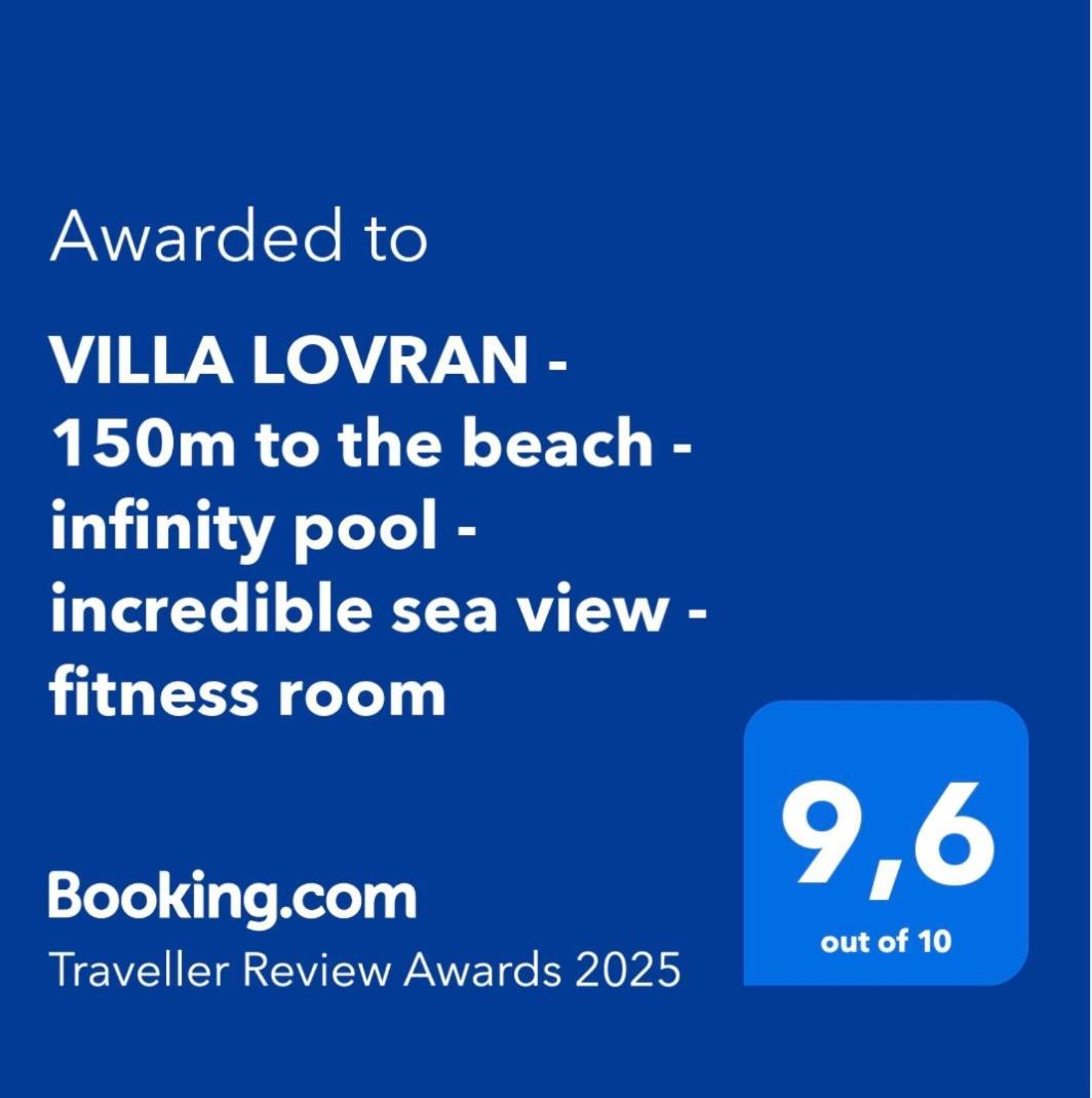 Villa Lovran - 150M To The Beach - Infinity Pool - Incredible Sea View - Fitness Room Exterior foto